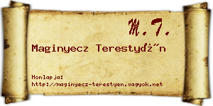Maginyecz Terestyén névjegykártya